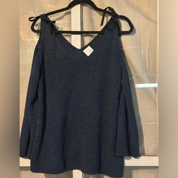Lauren Conrad Cold Shoulder Sweater with Bows - Picture 1 of 4